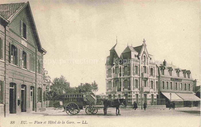 Eu DIEPPE 76 Seine-Maritime Place et Hôtel de la Gare