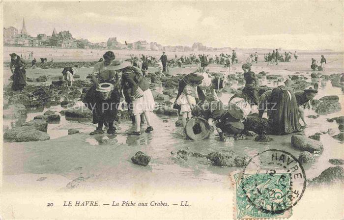 LE HAVRE 76 La pêche aux crabes