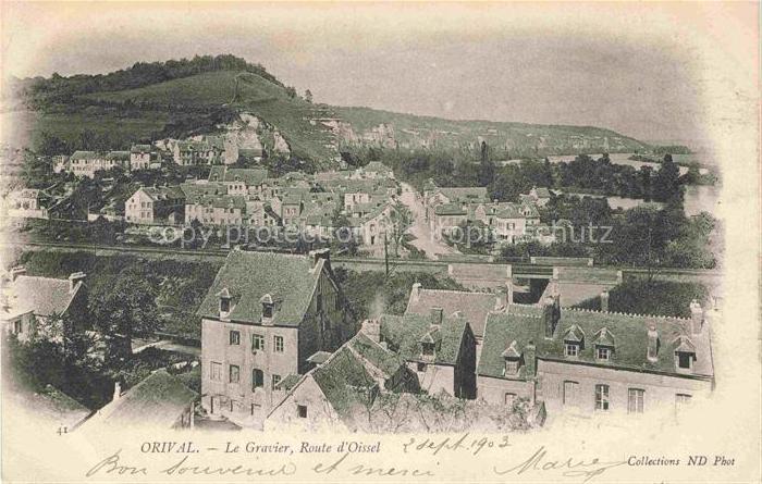 Orival ROUEN 76 Seine-Maritime Vue générale le Gravier Route d'Oissel