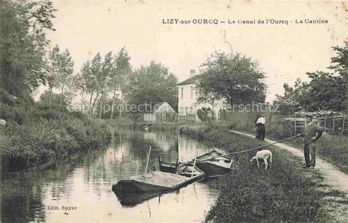 Lizy-sur-Ourcq MEAUX 77 Seine-et-Marne Le Canal de l'Ourcq la Cantine