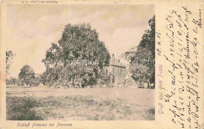 Fresnes-Mazancourt PERONNE 80 Somme Château Schloss