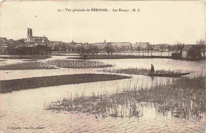 PERONNE 80 Somme Vue générale et les étangs