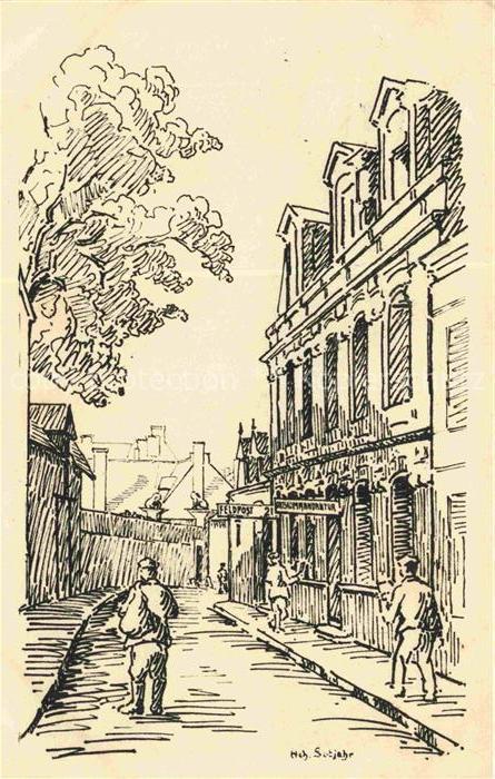 Roye  Montdidier 80 Somme Kuenstlerkarte Gutjahr-Serie B