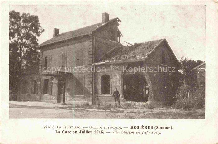 Rosieres-en-Picardie Rosieres-en-Santerre Montdidier 80 Somme La gare en Juillet