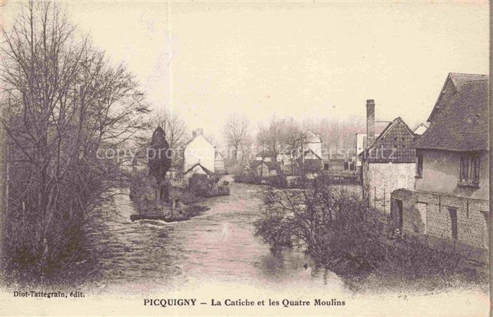 Picquigny AMIENS 80 Somme La Catiche et les quatre moulins