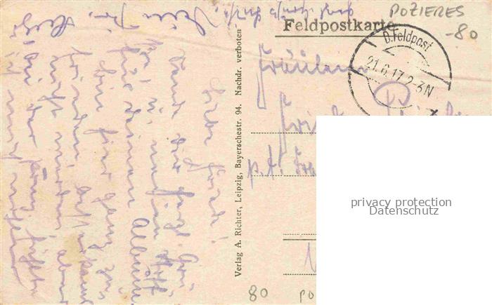 Pozieres PERONNE 80 Somme Ruinen von denen von unseren Soldaten bombensichere Un – Bild 2