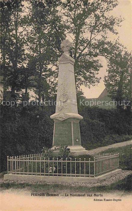 Pernois AMIENS 80 Somme Le Monument aux Morts