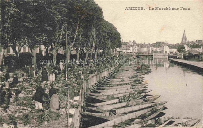 AMIENS 80 Somme Le marché sur l'eau