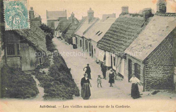 Onival-sur-Mer Ault ABBEVILLE 80 Somme Les vieilles maisons Rue de la Corderie