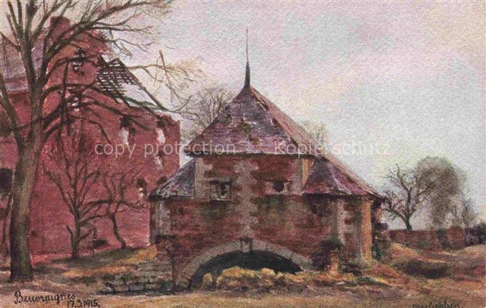 Beuvraignes Montdidier 80 Somme Taubenhaeuschen bei der Post Truemmer 1. Weltkri