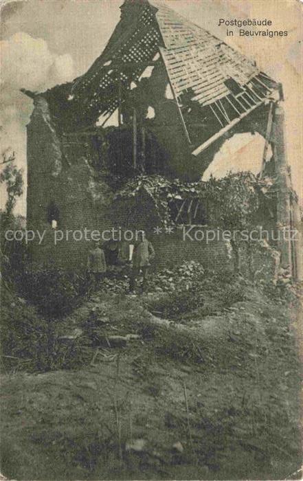 Beuvraignes Montdidier 80 Somme Postgebaeude Ruines Grande Guerre Truemmer 1. We