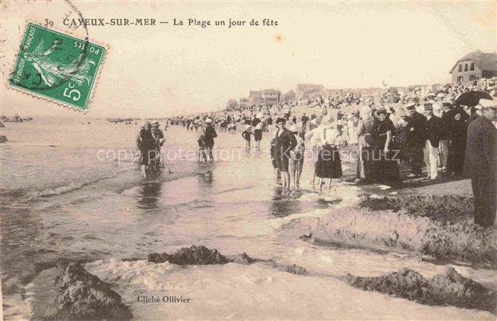 CAYEUX -SUR-MER Abbeville 80 Somme La plage un jour de fête