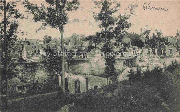 PERONNE  80 Somme Ruines Grande Guerre Truemmer 1. Weltkrieg