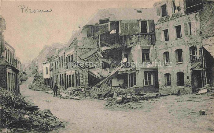 PERONNE  80 Somme Ruines Grande Guerre Truemmer 1. Weltkrieg