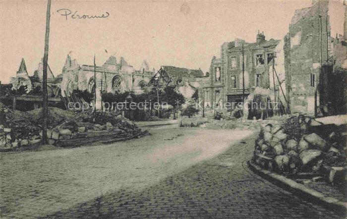 PERONNE  80 Somme Ruines Grande Guerre Truemmer 1. Weltkrieg