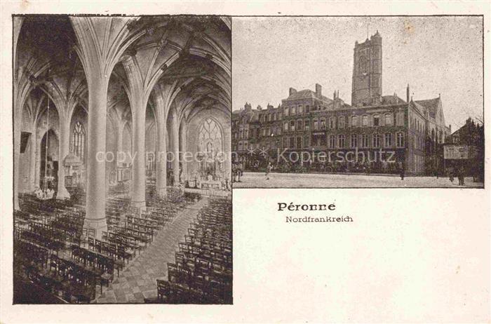 PERONNE  80 Somme Kathedrale Innenansicht