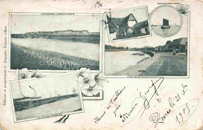 CAYEUX -SUR-MER Abbeville 80 Somme Le Hurdel La Digue Bateaux de pêche