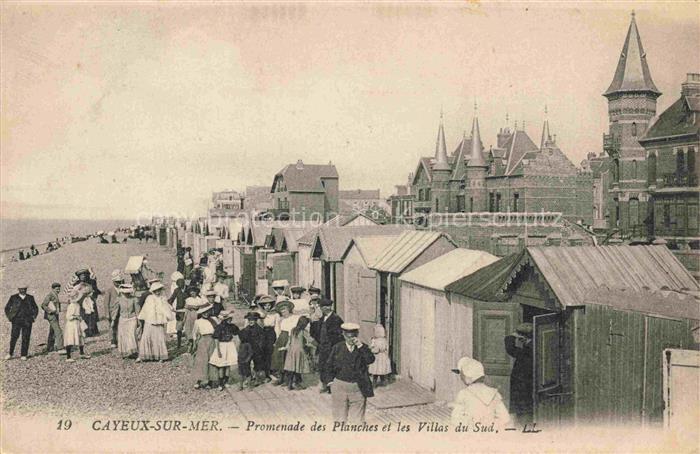 CAYEUX -SUR-MER Abbeville 80 Somme Promenade des Planches et les villas du sud