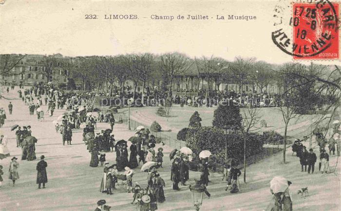 LIMOGES 87 Haute-Vienne Champ de Juillet la Musique