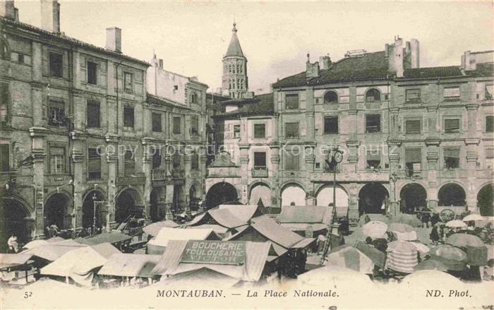 MONTAUBAN 82 Tarn-et-Garonne Place Nationale Marché