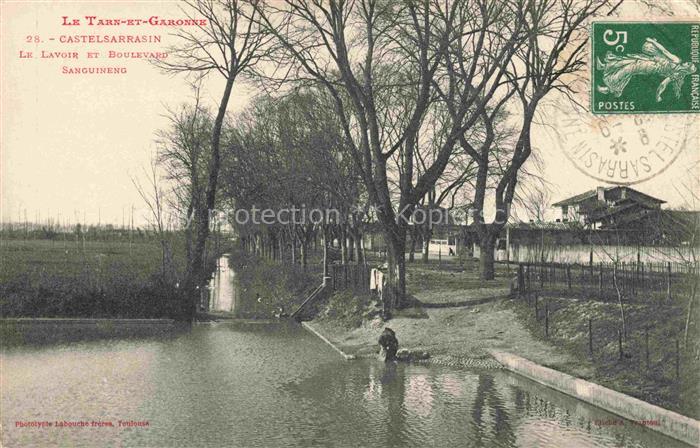 Castelsarrasin Le Lavoir et Boulevard Sanguineng