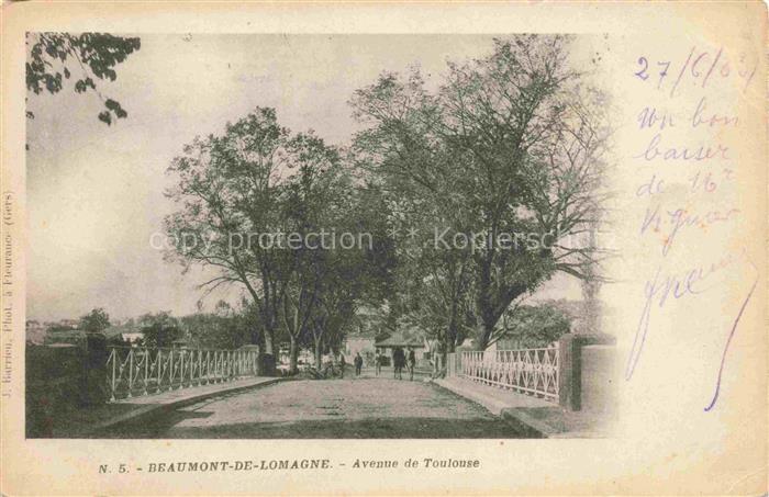 Beaumont-de-Lomagne Castelsarrasin 82 Tarn-et-Garonne Avenue de Toulouse