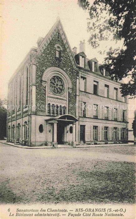 Ris-Orangis Evry 91 Essonne Sanatorium des Cheminots le bâtiment administratif