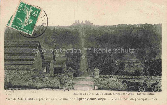 Epinay-sur-Orge Palaiseau 91 Essonne Asile du Vaucluse vue du pavillon principal