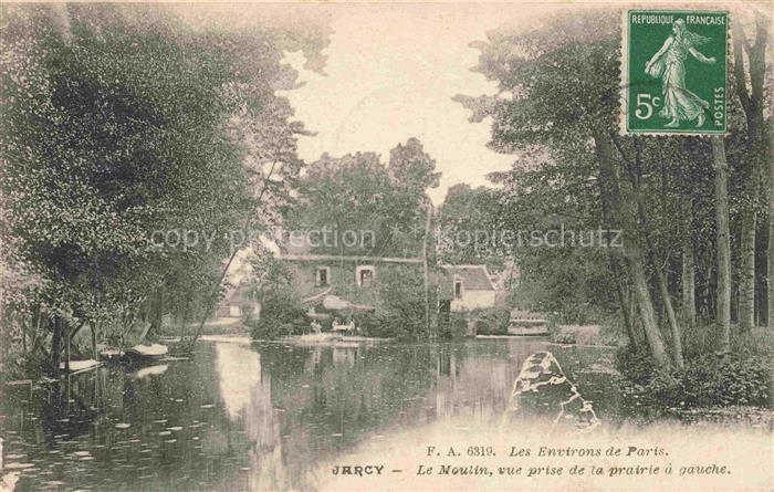 Jarcy Varennes EVRY 91 Essonne Le moulin vue prise de la prairie à gauche