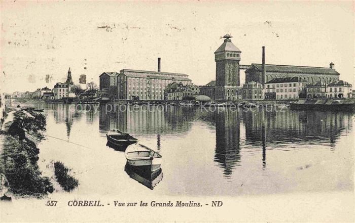 CORBEIL -Essonnes 91 Essone Vue sur les grands moulins