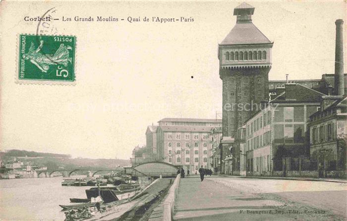 CORBEIL -Essonnes 91 Essone Les Grands Moulins Quai de l'Apport-Paris