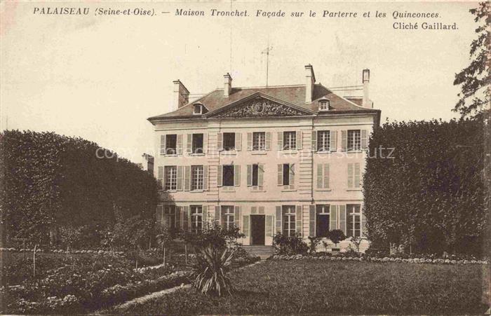 PALAISEAU 91 Essonne Maison Tronchet Facade sur le parterre et les Quinconces