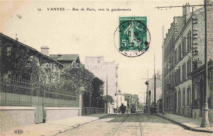 Vanves ANTONY 92 Hauts-de-Seine Rue de Paris vers la Gendarmerie