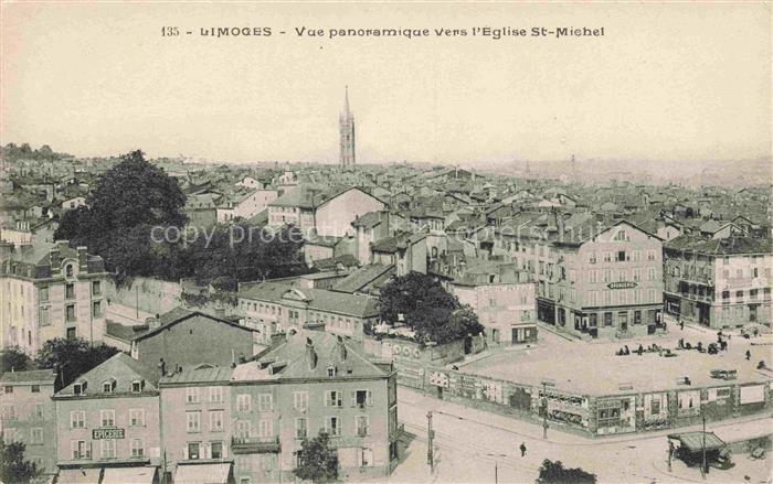 LIMOGES 87 Haute-Vienne Vue panoramique vers l'Eglise St. Michel
