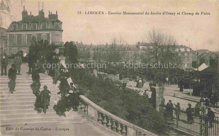 LIMOGES 87 Haute-Vienne Escalier Monumental du Jardin d'Orsay et Champ de Foire