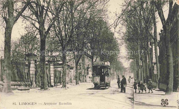 LIMOGES 87 Haute-Vienne Avenue Baudin Tram