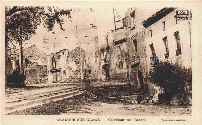 Oradour-sur-Glane Rochechouart 87 Haute-Vienne Carrefour des Bordes les Martyrs