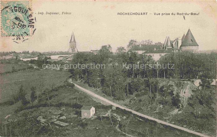 ROCHECHOUART 87 Haute-Vienne Vue générale prise du Roc-du-Boeuf