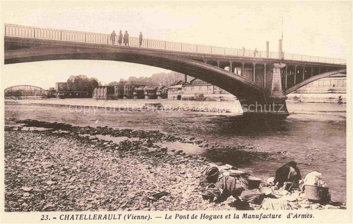 Chatellerault 86 Vienne Le Pont de Hogues et la Manufacture d'Armes
