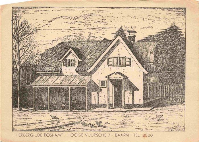 Baarn Utrecht NL Herberg De Roskam Kuenstlerkarte