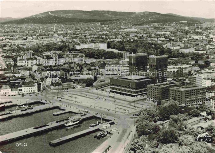 OSLO  Norge Stadtpanorama mit Hafen