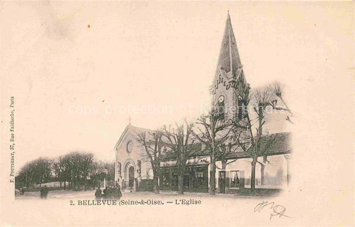 BELLEVUE -MEUDON Boulogne-Billancourt 92 Hauts-de-Seine Eglise