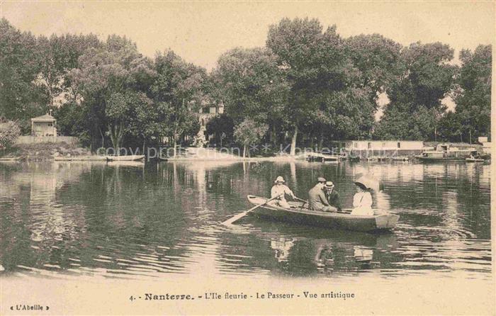 NANTERRE 92 Hauts-de-Seine L'Ile fleurie le passeur