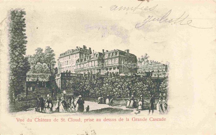 ST-CLOUD  NANTERRE 92 Hauts-de-Seine Vue du château prise au dessus de la Grande