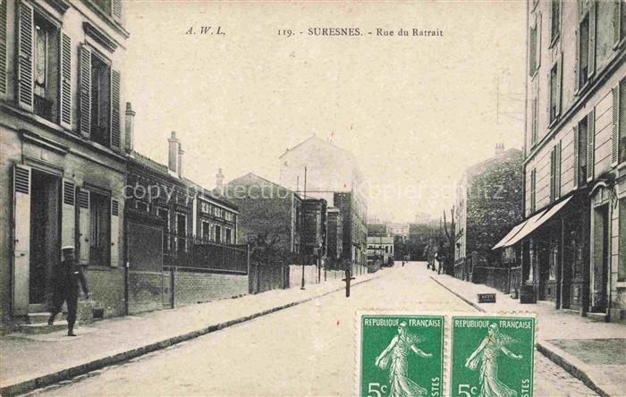 SURESNES Nanterre 92 Hauts-de-Seine Rue du Ratrait