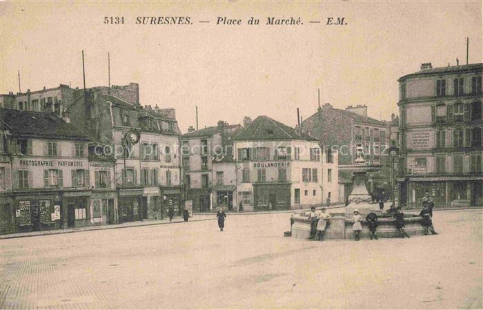 SURESNES Nanterre 92 Hauts-de-Seine Place du Marché