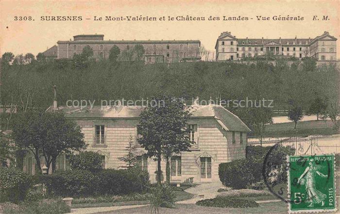 SURESNES Nanterre 92 Hauts-de-Seine Le Mont Valérien et Château des Landes vue g