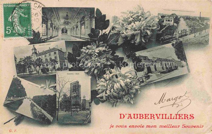 AUBERVILLIERS 93 Seine-Saint-Denis Souvenir de la ville vues d'ensemble