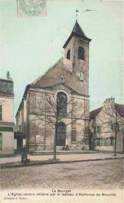 Le Bourget BOBIGNY 93 Seine-Saint-Denis Eglise rendus célèbre par le tableau d'A