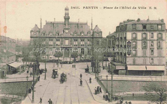 PANTIN Bobigny 93 Seine-Saint-Denis Place de l'Hôtel de Ville